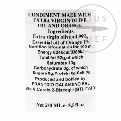 Galantino Puglian Olive Oil with Orange in Terracotta Bottle, 250ml Discount