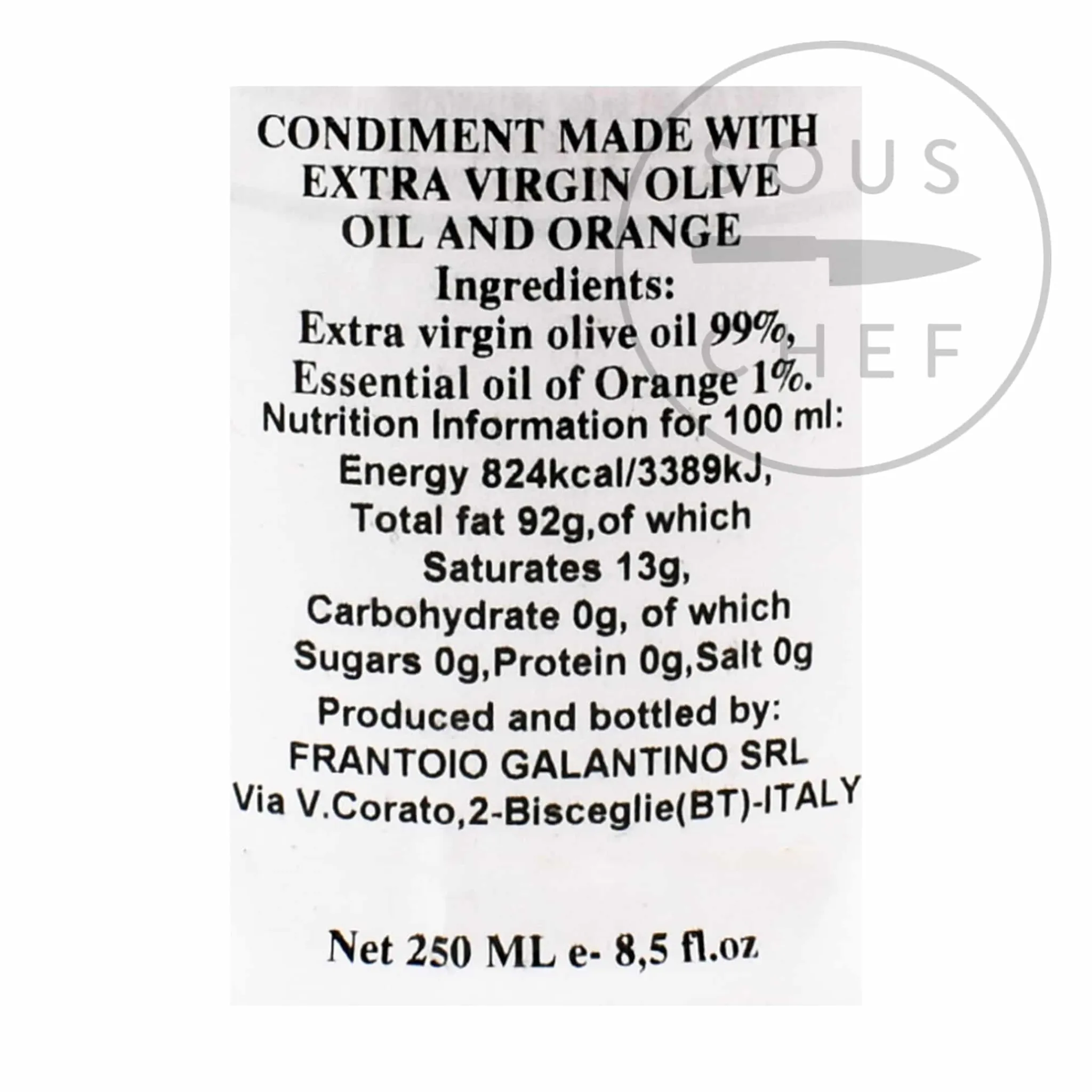 Galantino Puglian Olive Oil with Orange in Terracotta Bottle, 250ml Discount