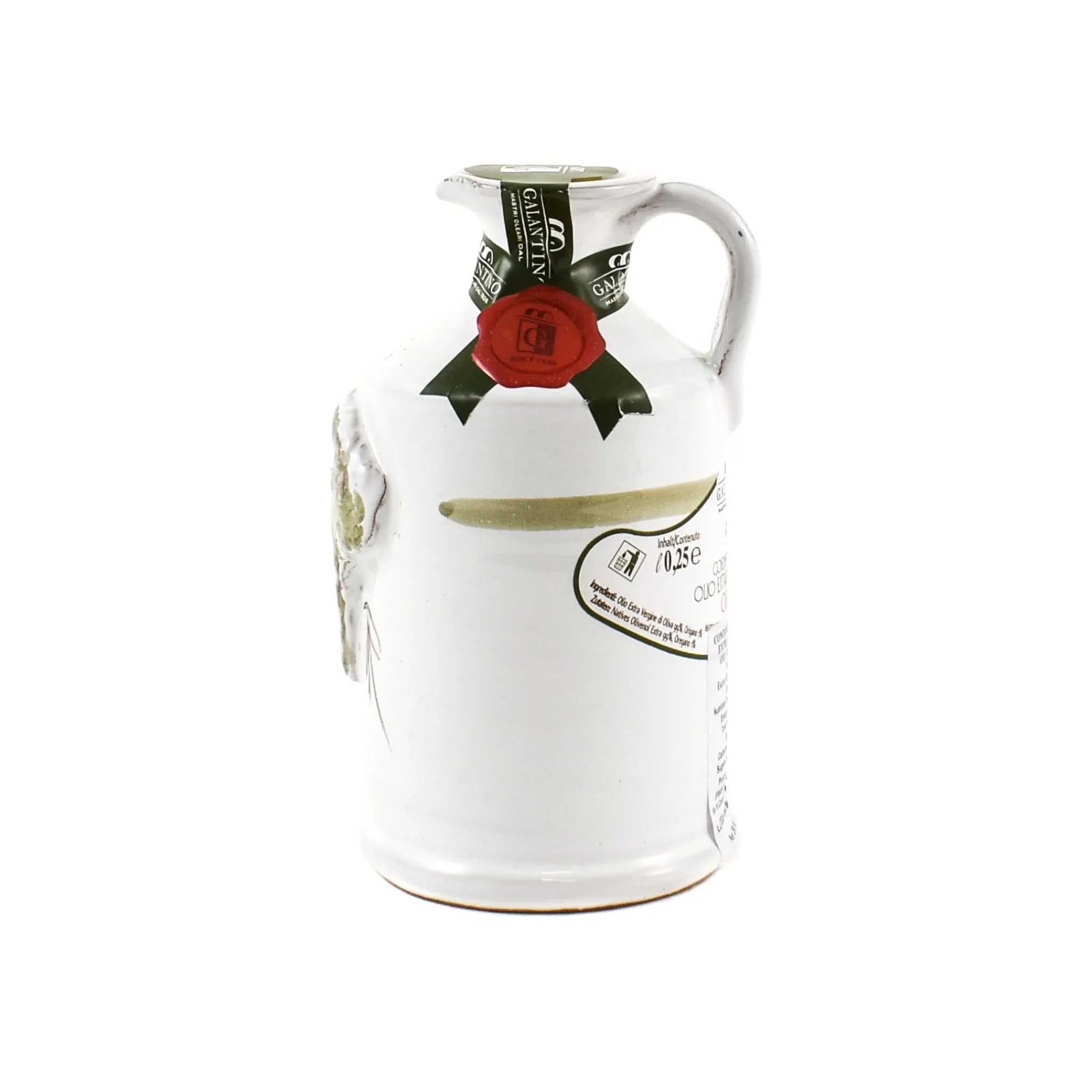 Galantino Puglian Olive Oil with Oregano in Terracotta Bottle, 250ml Hot