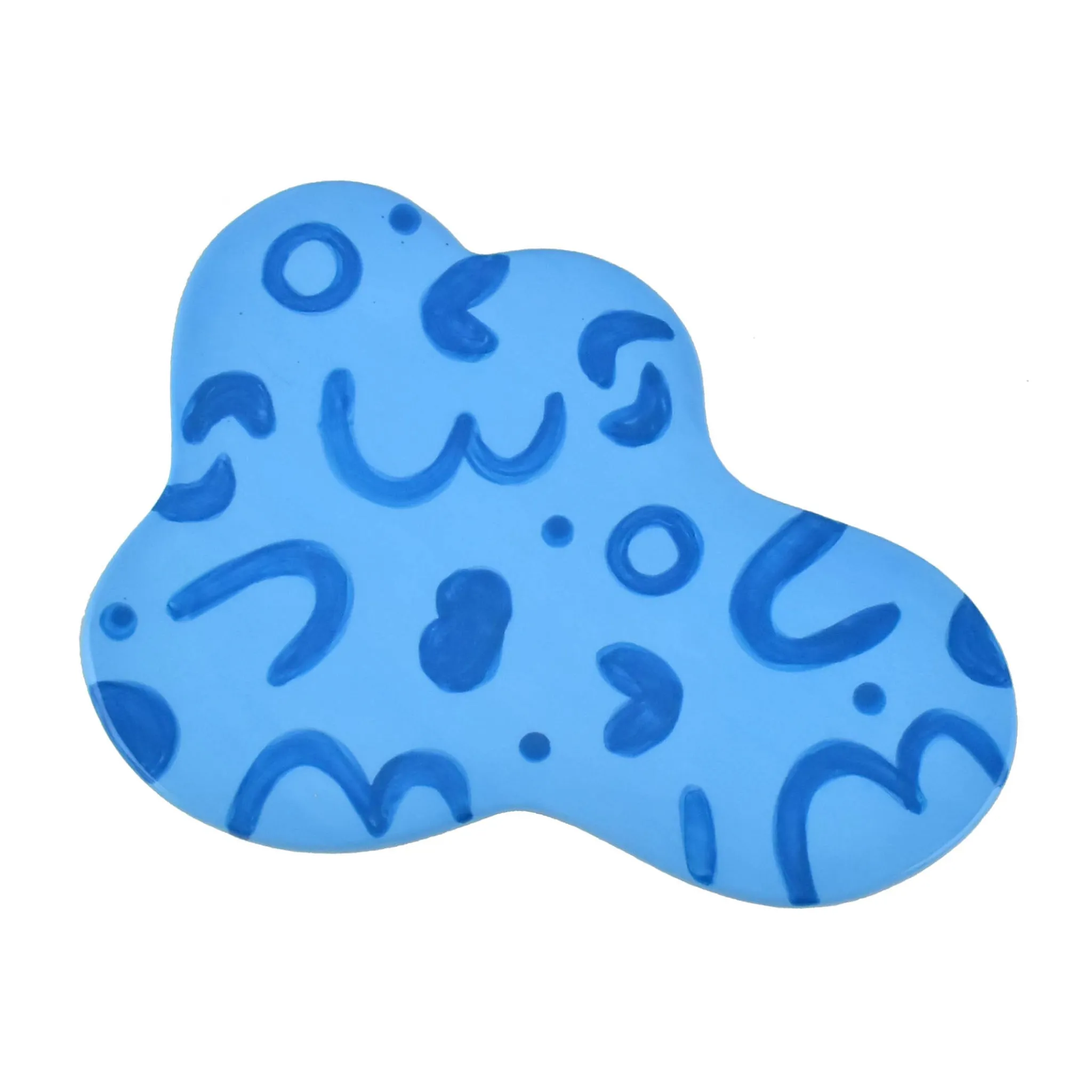 Que Rico Blue Abstract Sergio Tray, 25cm Discount