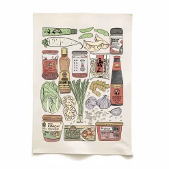 Quite Nice Clothing East Asian Ingredients Organic Cotton Tea Towel Sale