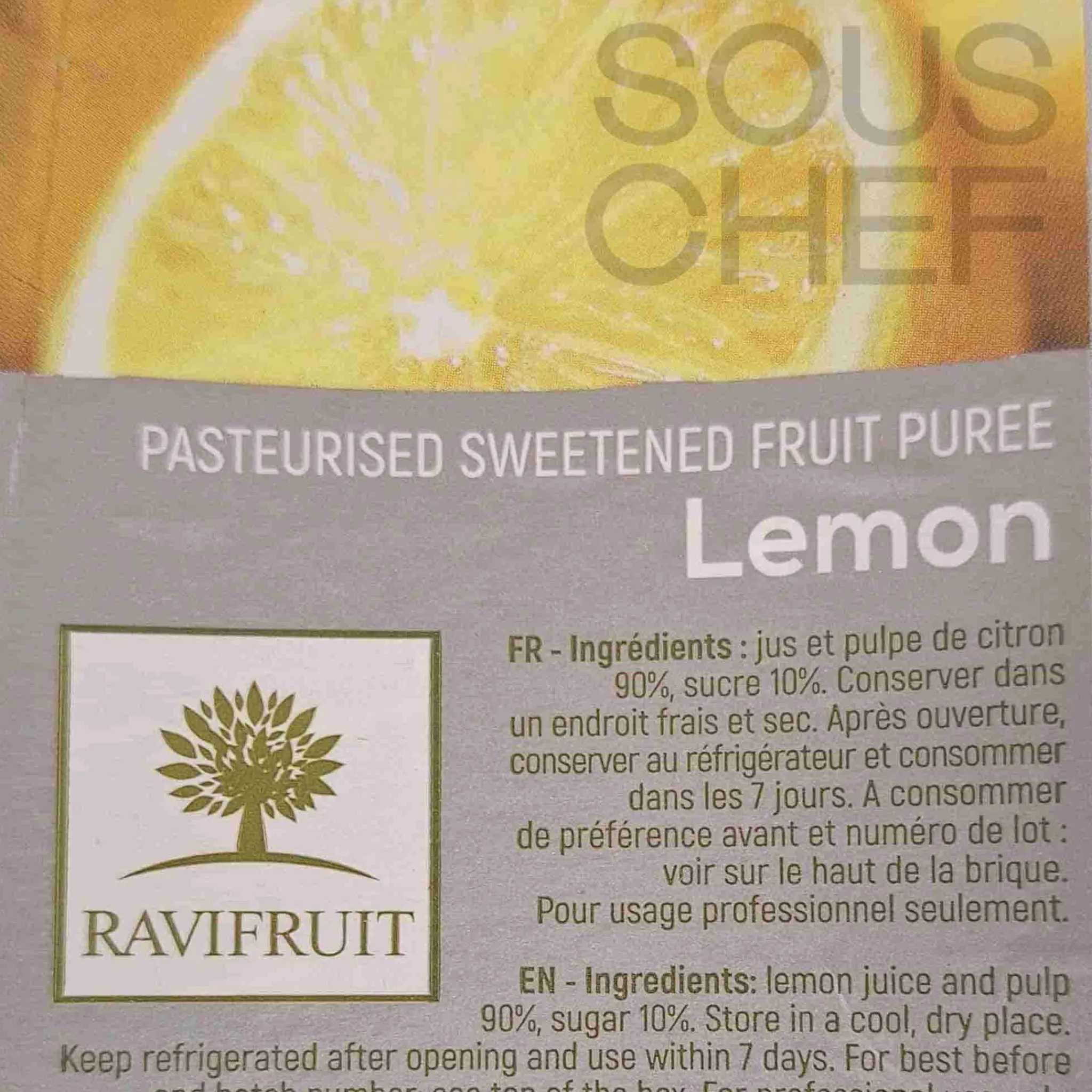 Ravifruit Lemon Puree, 1 Litre Outlet