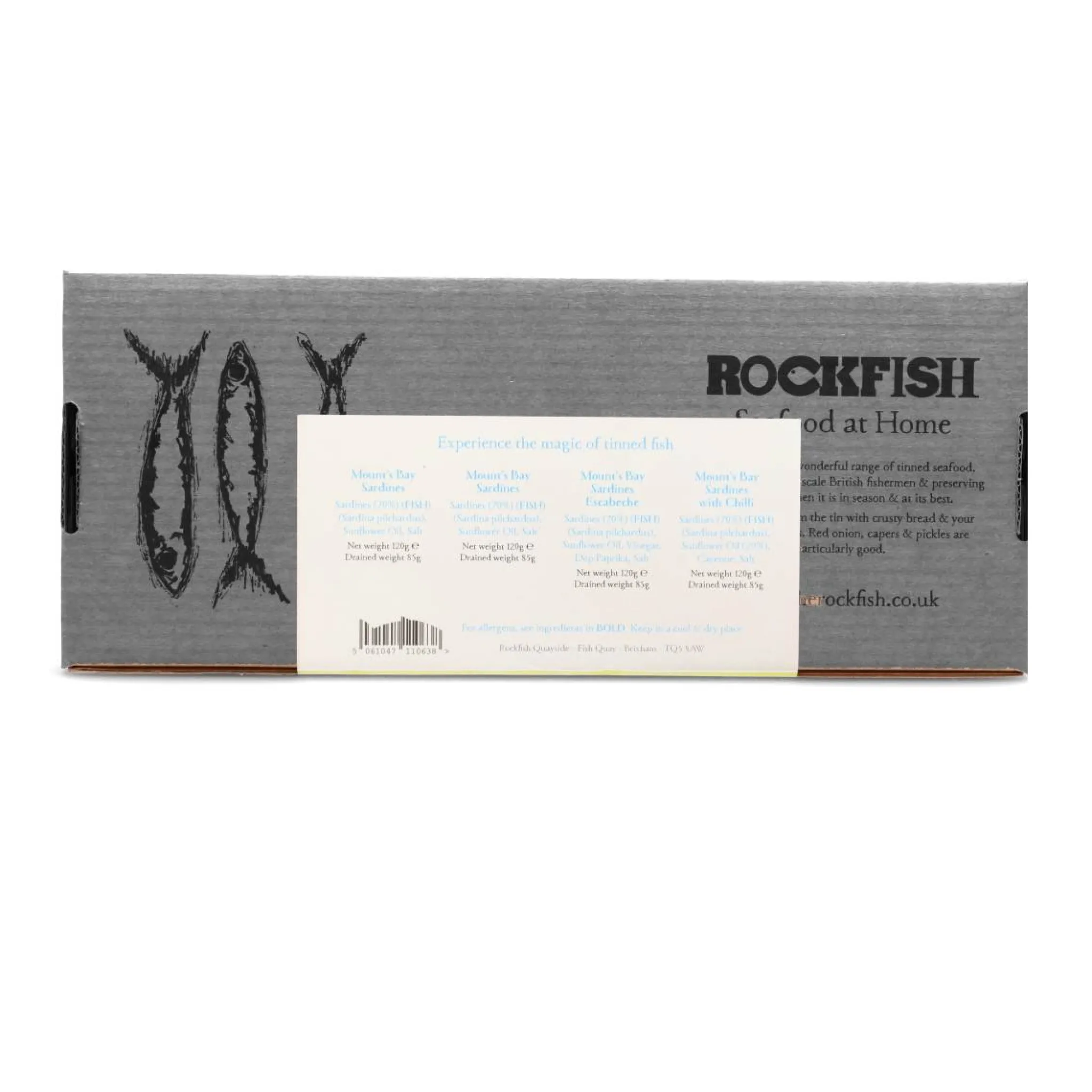 Rockfish Set of 4 Sardines Gift Set, 4x 120g New