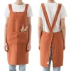 Linen Tales Rust Crossback Linen Apron Clearance