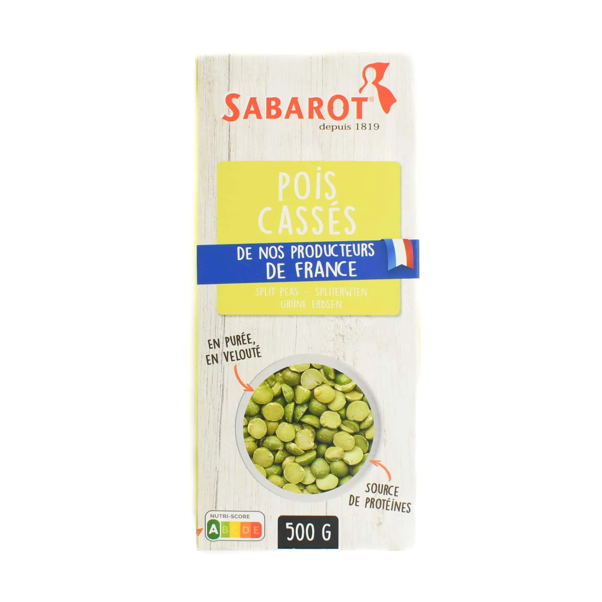 Sabarot Split Peas From France, 500g Best