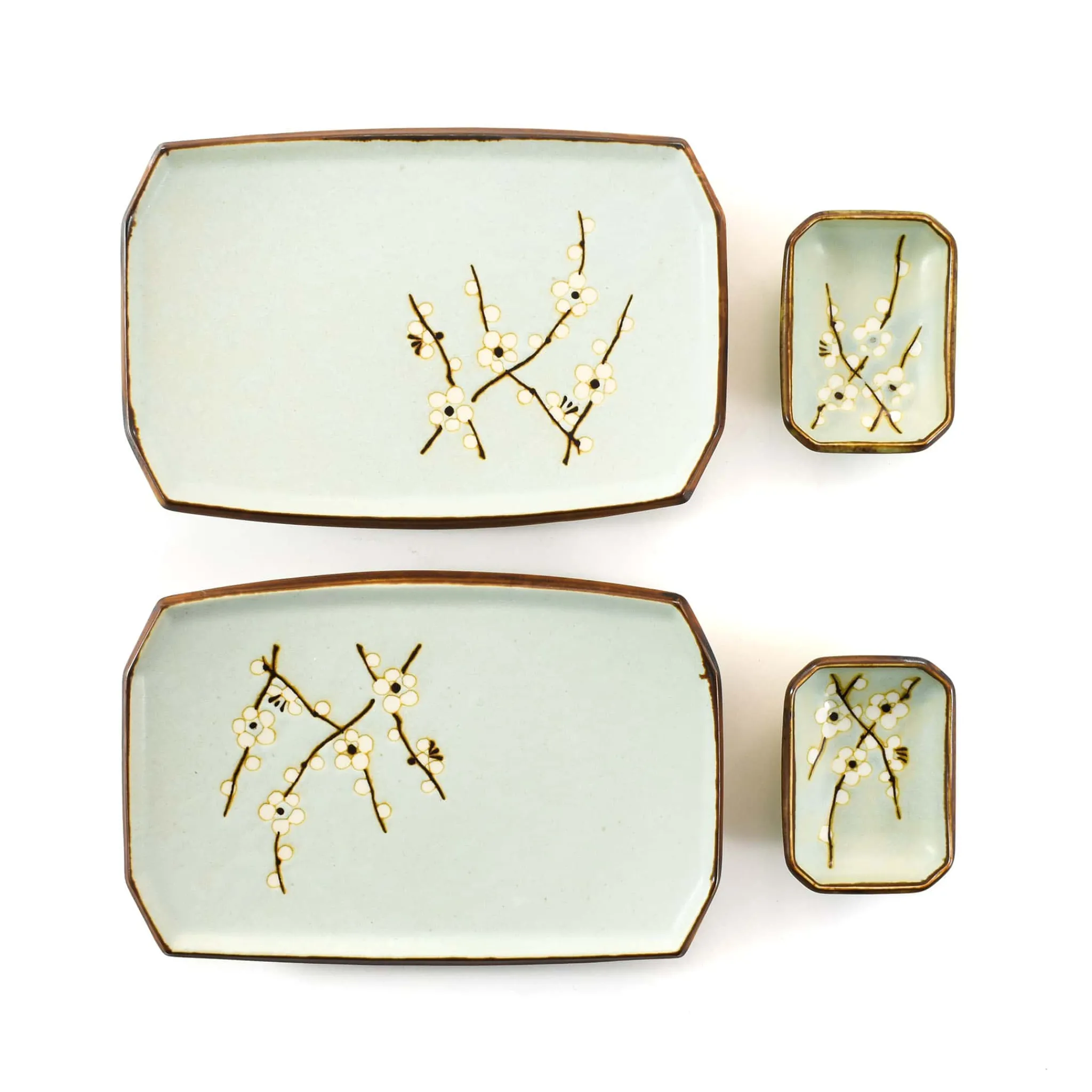 Kiji Stoneware & Ceramics Sakura Blossom Sushi Serving Set