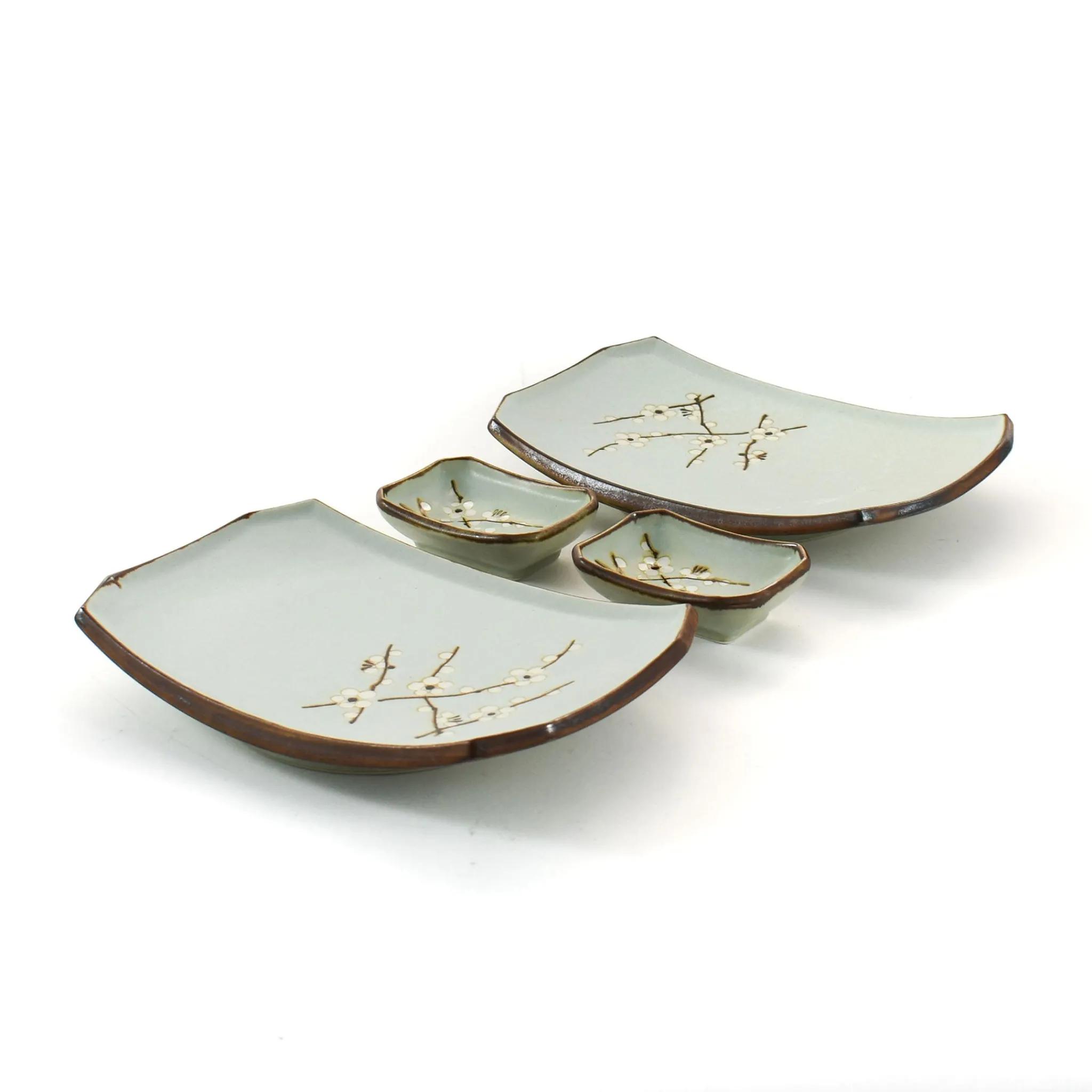 Kiji Stoneware & Ceramics Sakura Blossom Sushi Serving Set