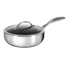 Scanpan HaptIQ Stainless Steel Non-Stick Deep Saute Pan with Lid, 26cm Discount