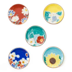 Seikou Porcelain Assorted Floral Chopstick Rests, Set of 5 New