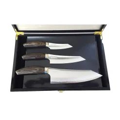 Suncraft Seki 3 Layer Knife Trio with Wooden Gift Box Outlet