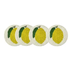 My Gifts Trade Set of 4 Beaded Lemon Coasters Best