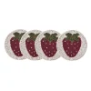 My Gifts Trade Set of 4 Beaded Strawberry Coasters Sale