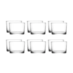 Turkish Tableware Set of 12 Bodega Low Tumblers, 240ml Clearance