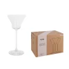 Cocktail Glasses Set of 6 Fine Stemmed Martini Glasses, 180ml Outlet