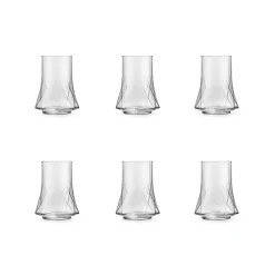 Portugese Tableware Set of 6 Geometric Highball Glasses, 350ml Outlet
