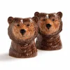 &Klevering Set of 2 Grizzly Bear Salt and Pepper Shakers New