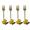 My Gifts Trade Set of 4 Lemon Tasting Forks Hot