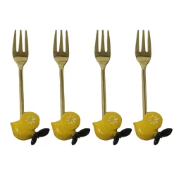 My Gifts Trade Set of 4 Lemon Tasting Forks Hot