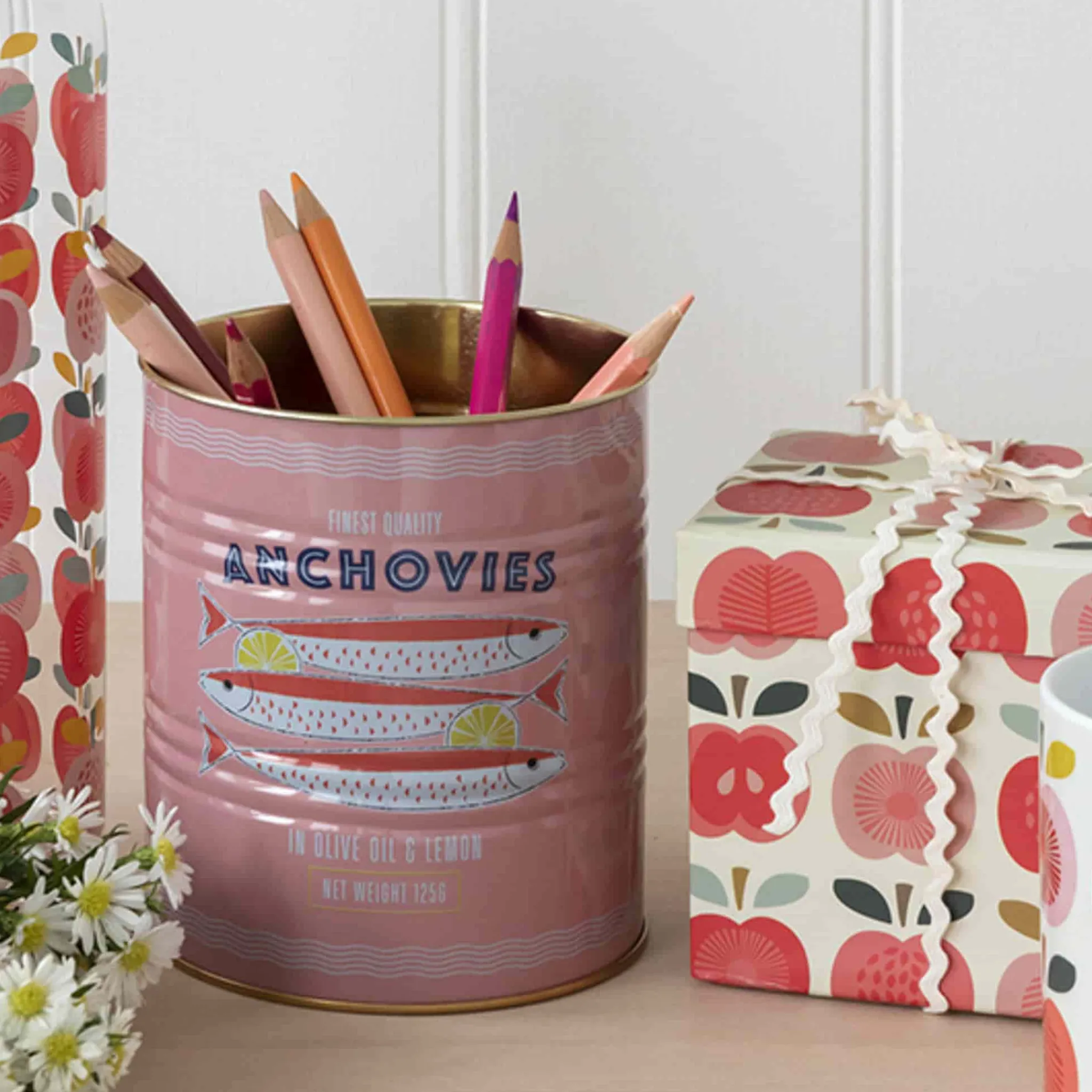 Rex London Set of 2 Mackerel & Anchovies Utensil Jars