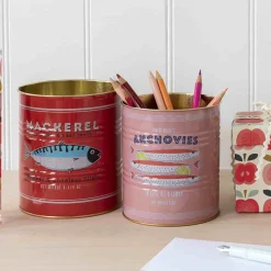 Rex London Set of 2 Mackerel & Anchovies Utensil Jars