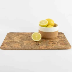 Liga Set of 4 Marbled Cork Rectangle Placemats, 40cm Hot