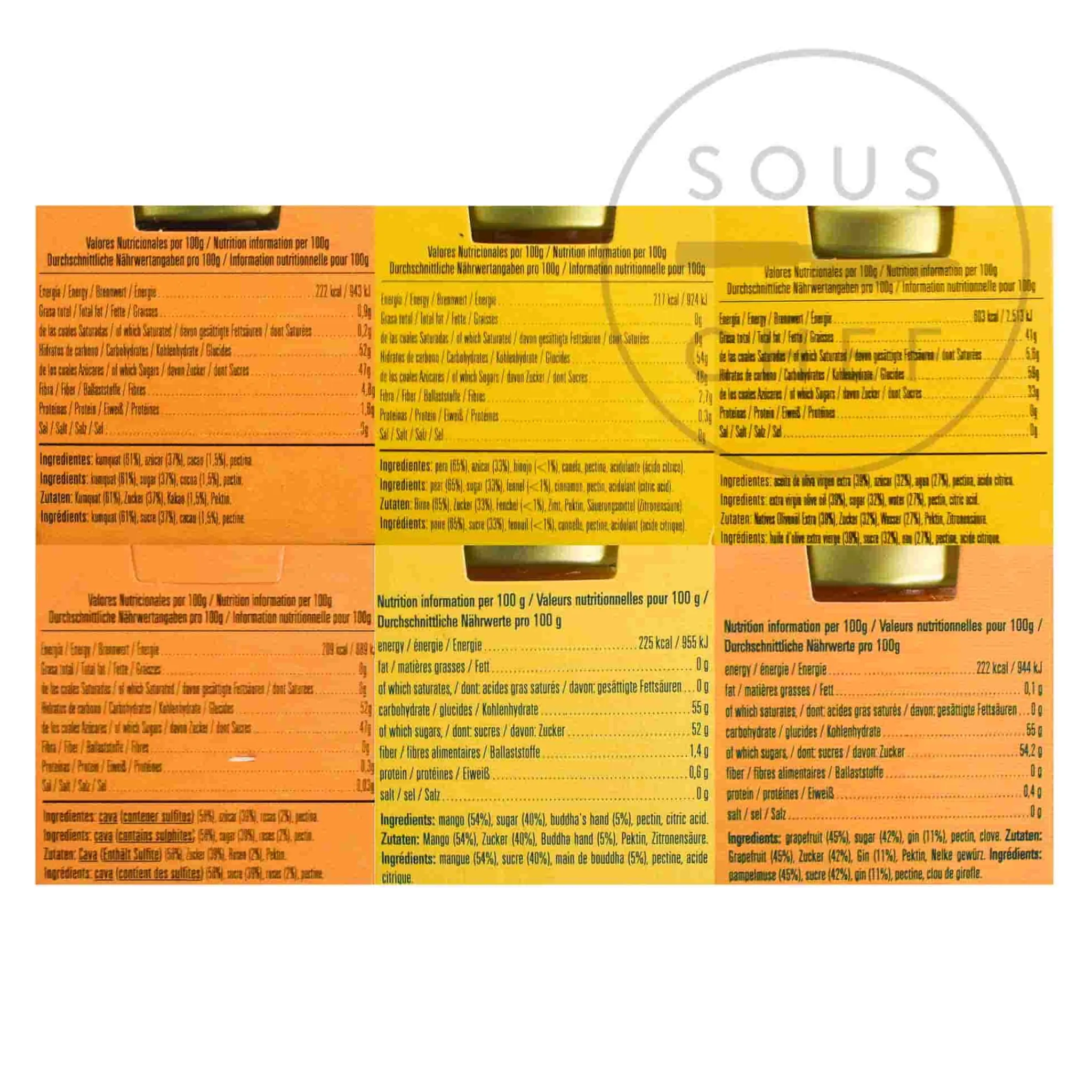 Don Gastronom Set of 30 Mini Jams for Cheese, 40g Hot