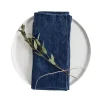 Linen Tales Set of 2 Navy Linen Napkins Discount