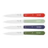 Opinel Set of 4 No 112 Coloured Beechwood Handle Paring Knives, 10cm