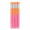 British Colour Standard Set of 4 Pink Orange Colourblock Candles Hot