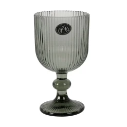 Bright Glassware Set of 6 Ribbed Green Wine Glasses, 255ml Hot