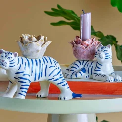 Bloomingville Set of 2 Rory Tiger Candle Holders Discount