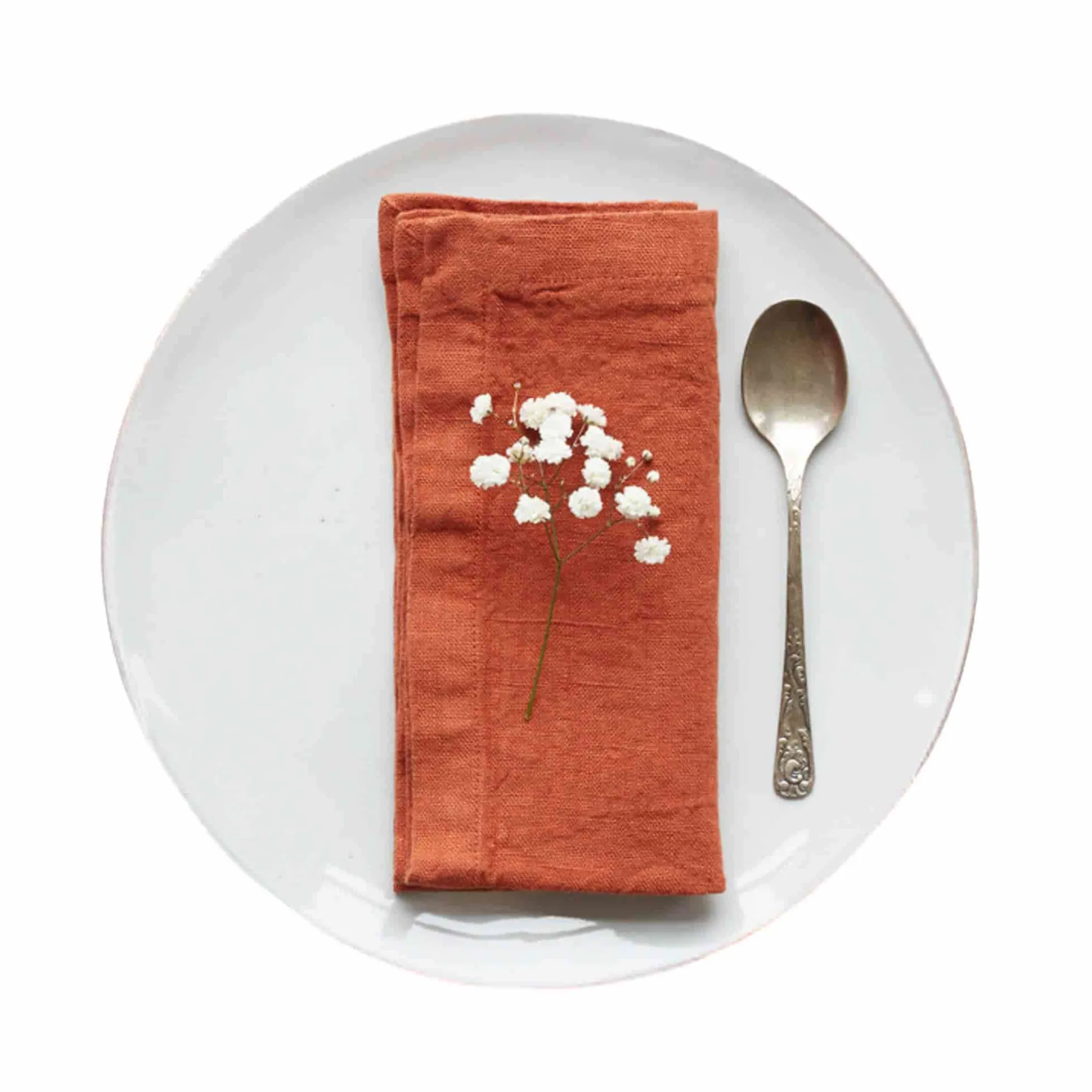 Linen Tales Set of 2 Rust Linen Napkins Discount