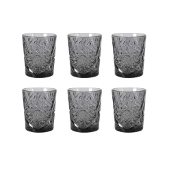 Bright Glassware Set of 6 Smoke Hobstar Tumbler, 350ml Discount