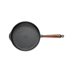 Skeppshult Cast Iron Deep Frying Pan with Beech Wood Handle, 28cm Outlet
