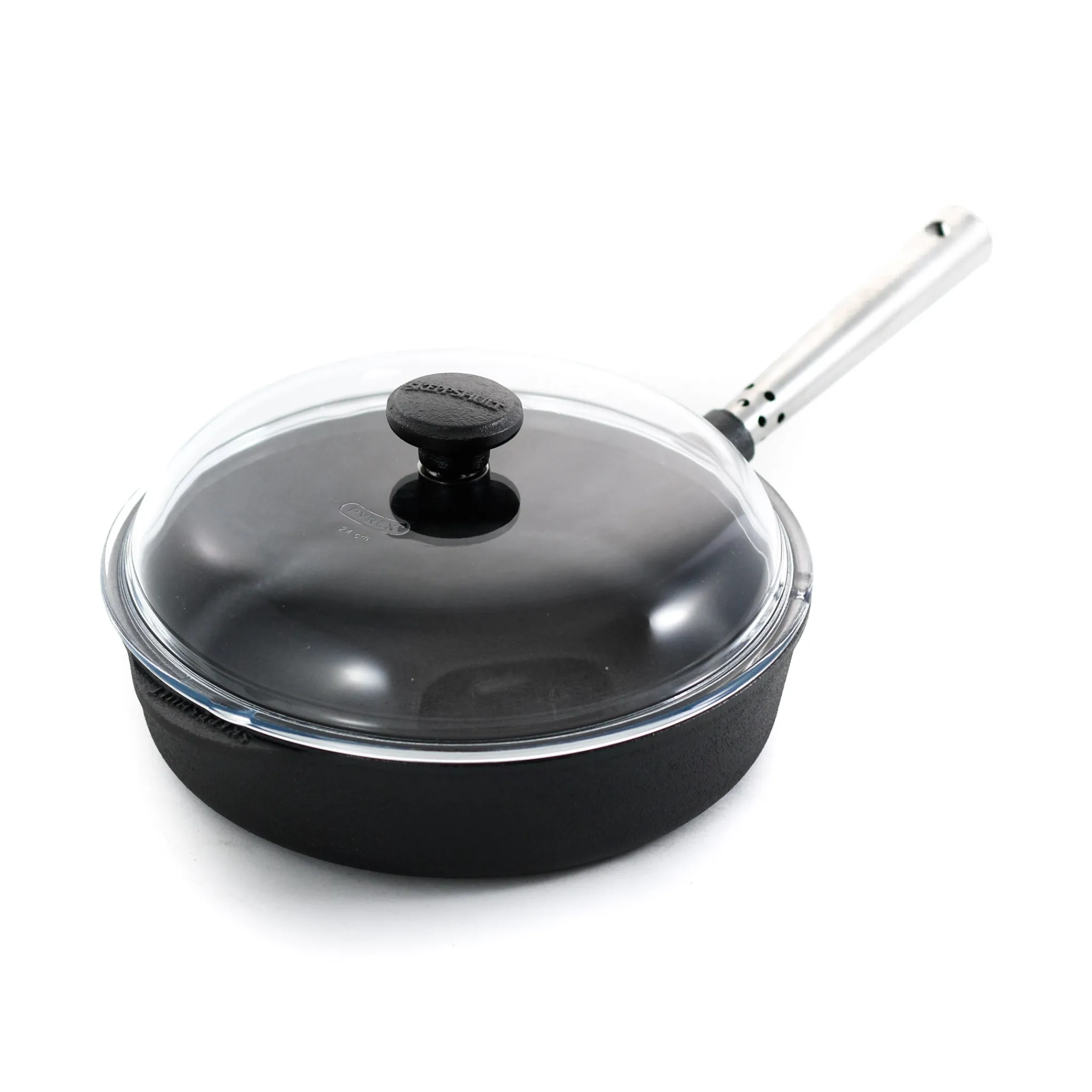 Skeppshult Professional Cast Iron & Stainless Steel Saute Pan with Glass Lid, 25cm Discount