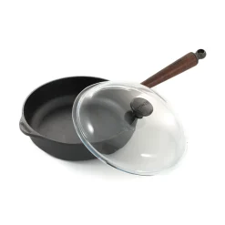 Skeppshult Traditional Cast Iron Deep Saute Pan with Lid, 25cm Sale