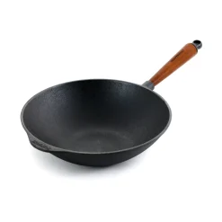 Skeppshult Traditional Cast Iron Wok, 30cm New
