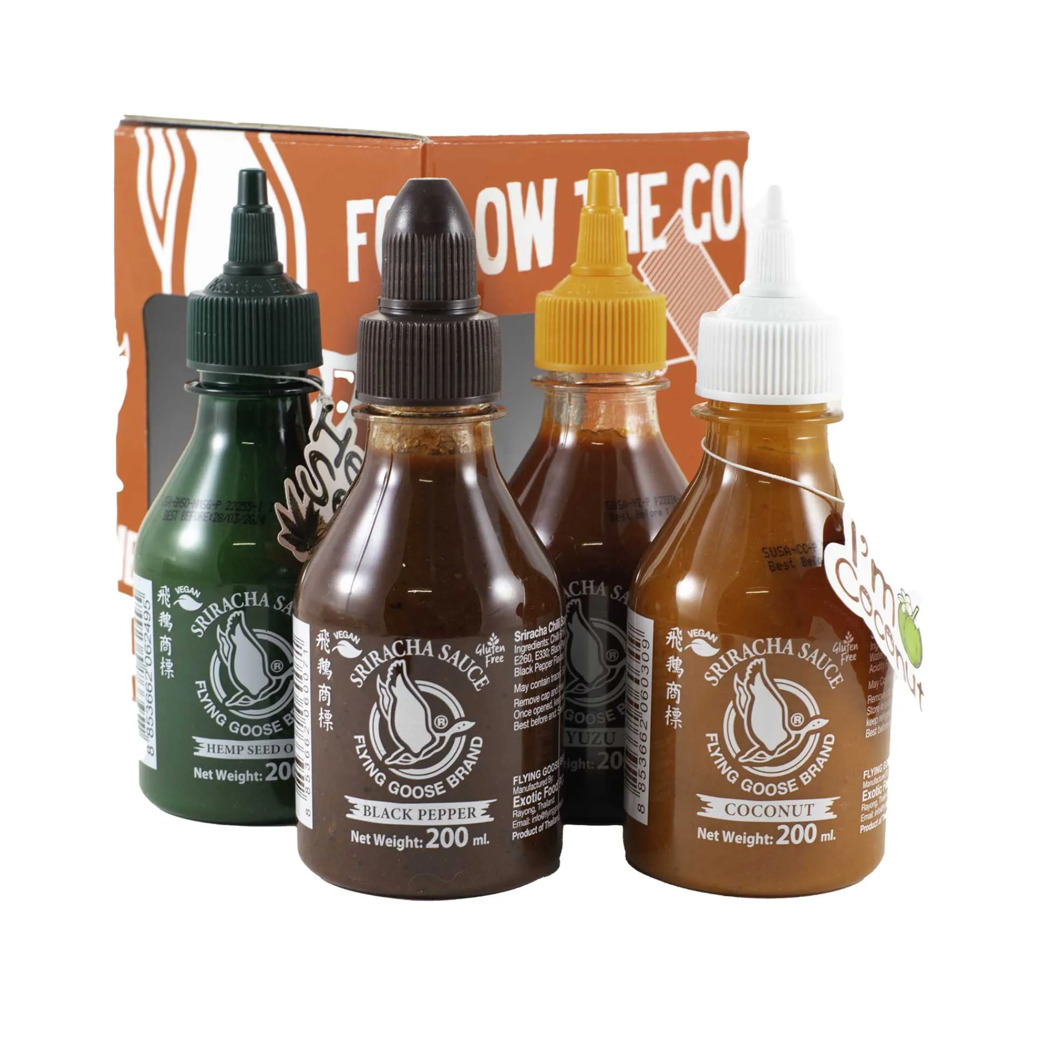 Flying Goose Sous Chef x Sriracha Box Set, 4 x 200ml Online