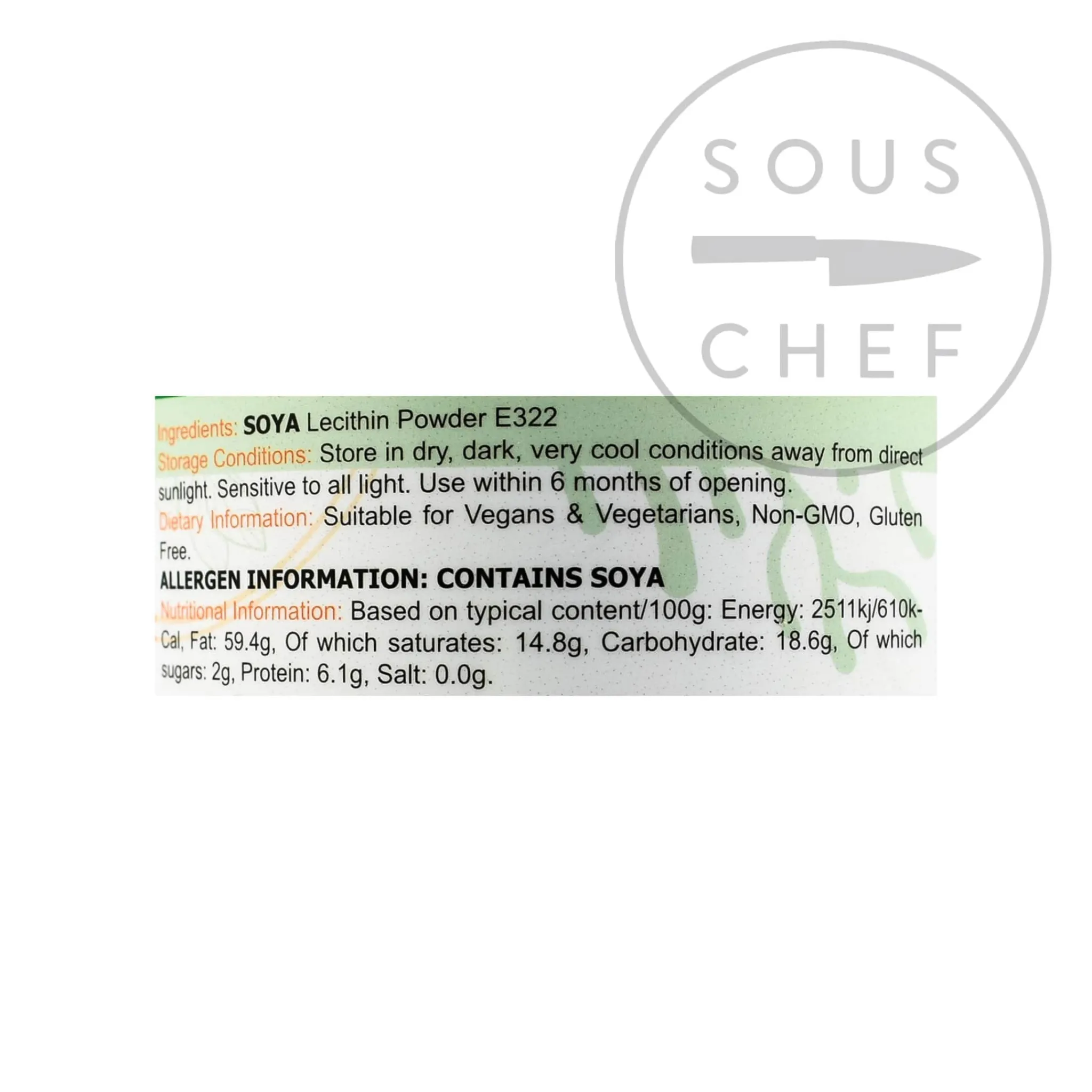 Special Ingredients Soya Lecithin, 100g Hot