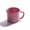 Kapka Enamel Splatter Fest Enamel Mug, Pink, 350ml Hot