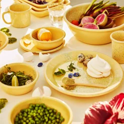 Kapka Enamel Splatter Fest Enamel Roasting and Serving Dish, Yellow Clearance