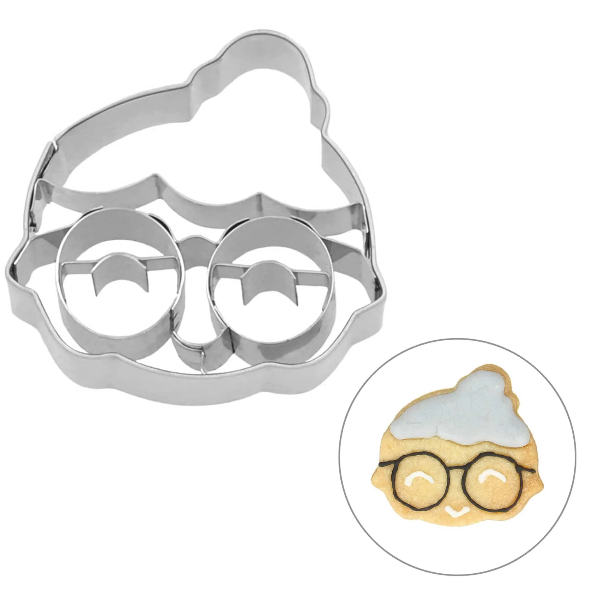 Birkmann Stainless Steel Mrs. Claus Cookie Cutter, 5cm