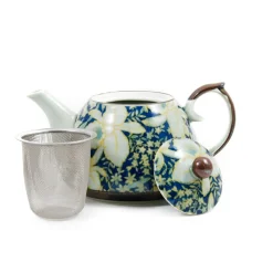 Kiji Stoneware & Ceramics Suisen Blue Japanese Teapot Sale
