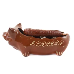 TERRACOTA ASSADEIRA Terracotta Chorizo Pig Serving Dish, 30cm Hot