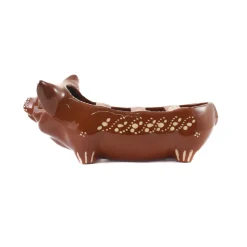 TERRACOTA ASSADEIRA Terracotta Chorizo Pig Serving Dish, 30cm Hot