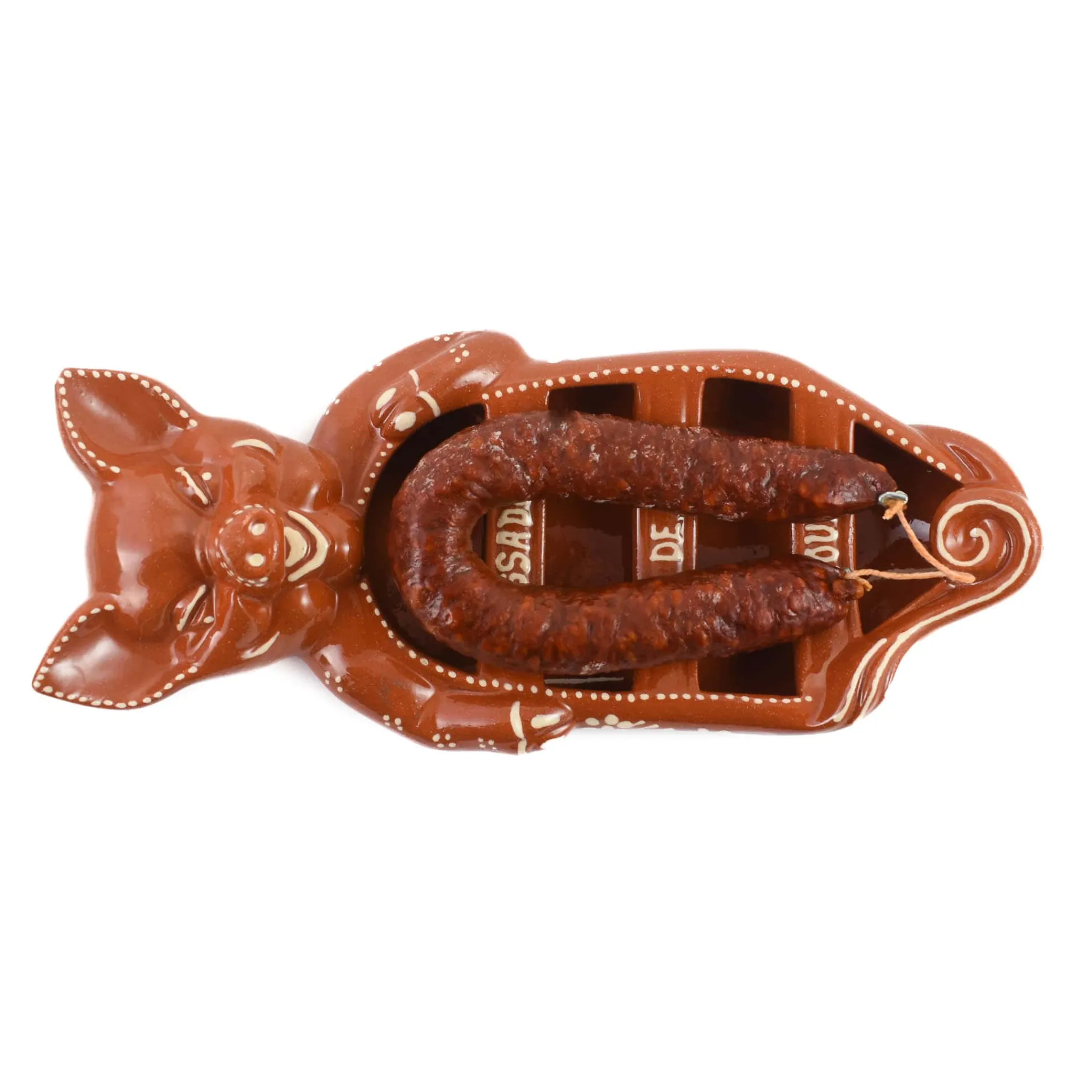 TERRACOTA ASSADEIRA Terracotta Chorizo Pig Serving Dish, 33cm Clearance