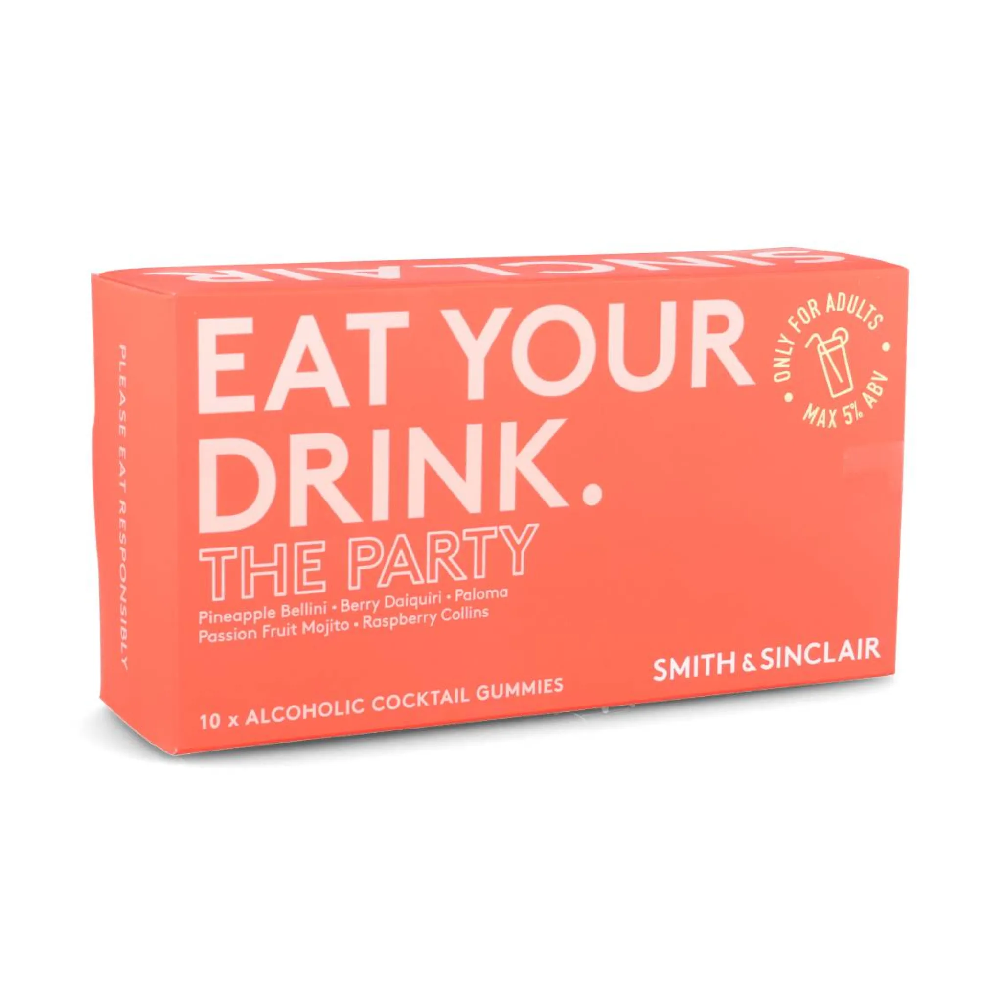 Smith & Sinclair The Party 5V Alcoholic Cocktail Jelly Sweets, 140g Hot