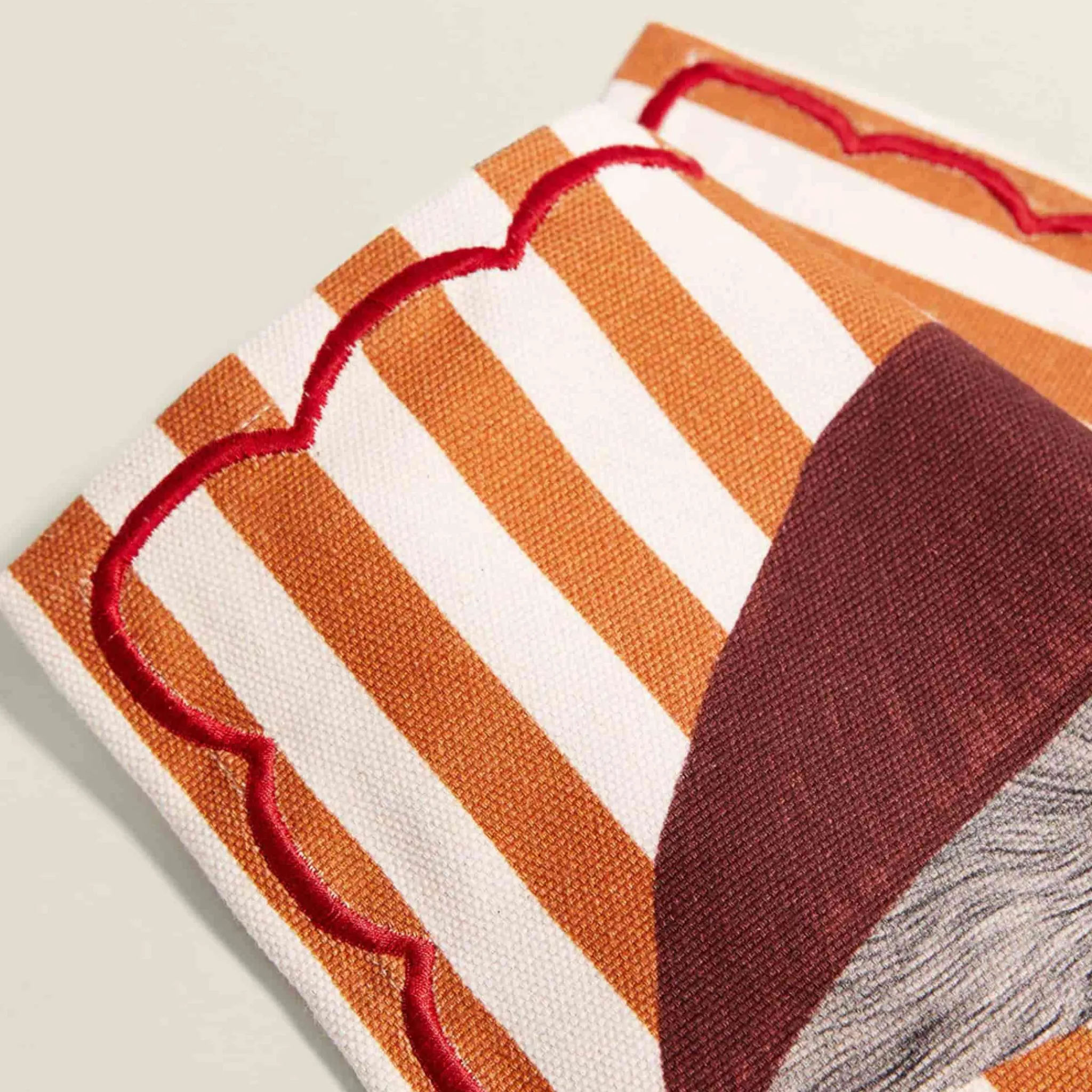 The Platera Striped Shiitake Mushroom Cotton Placemat Online