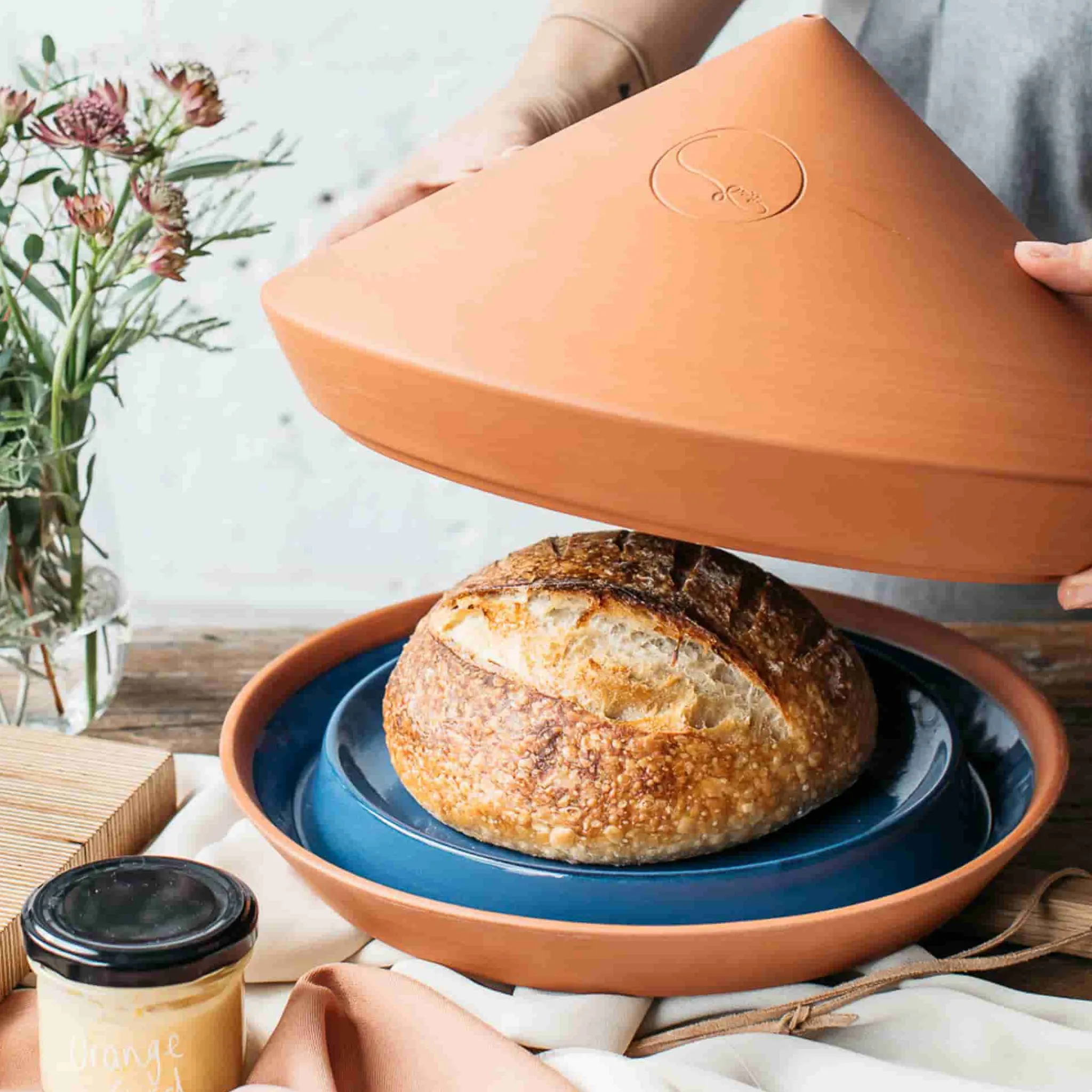 The Spring Oven , Blue Glazed Terracotta Hot