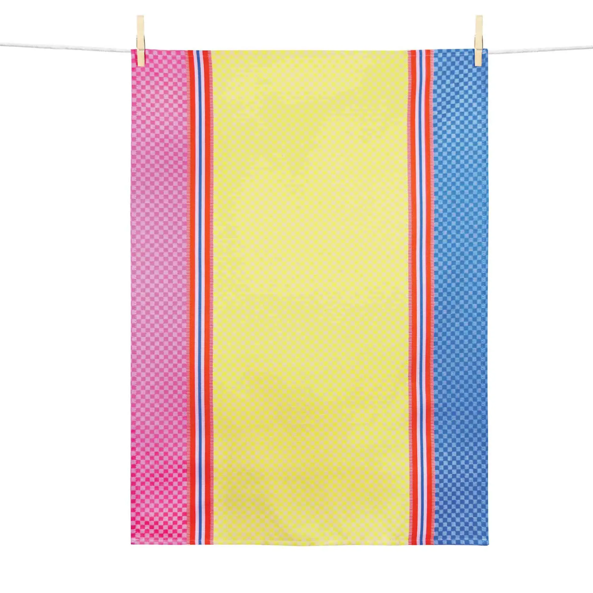 Tissage Moutet Bright Colourblock French French Jacquard Tea Towel Outlet